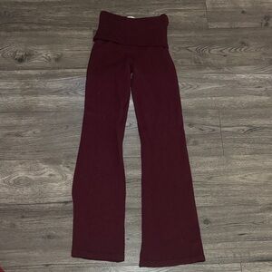 Aeropostale Burgundy Flare Leggings